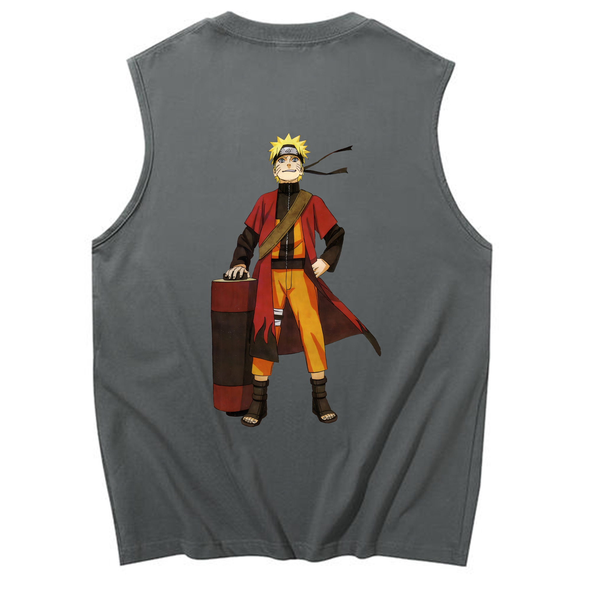 （画像用） NARUTO -ナルト- うずまき ナルト Uzumaki Naruto コットン100％タンクトップ（背面プリント）